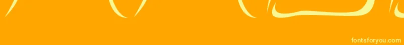 Necrophylac-Schriftart – Gelbe Schriften auf orangefarbenem Hintergrund