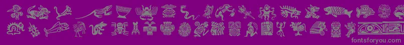 Mesodeko Font – Gray Fonts on Purple Background