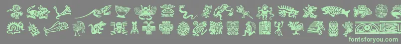 Mesodeko-Schriftart – Grüne Schriften auf grauem Hintergrund