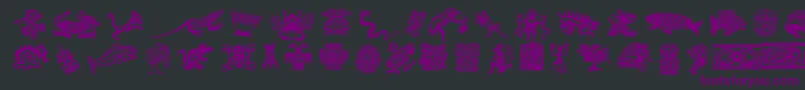 Mesodeko Font – Purple Fonts on Black Background
