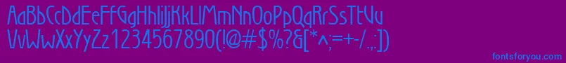 Sec Font – Blue Fonts on Purple Background