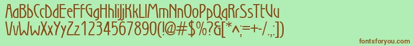 Sec Font – Brown Fonts on Green Background