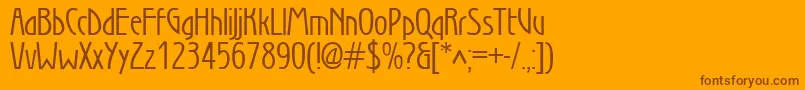 Sec Font – Brown Fonts on Orange Background