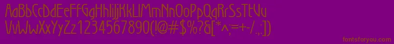 Sec Font – Brown Fonts on Purple Background