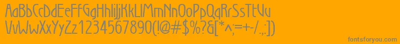Sec Font – Gray Fonts on Orange Background