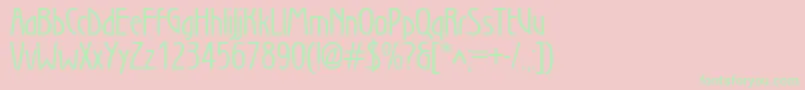 Sec Font – Green Fonts on Pink Background