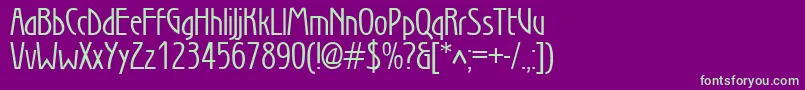 Sec Font – Green Fonts on Purple Background