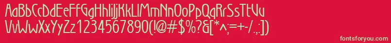 Sec Font – Green Fonts on Red Background