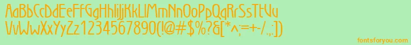 Sec Font – Orange Fonts on Green Background