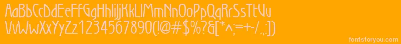 Sec Font – Pink Fonts on Orange Background