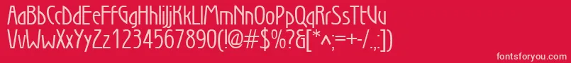 Sec Font – Pink Fonts on Red Background