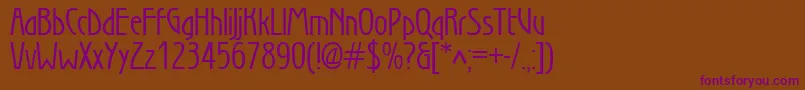 Sec Font – Purple Fonts on Brown Background