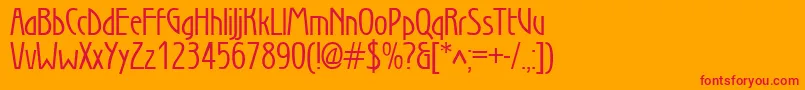 Sec Font – Red Fonts on Orange Background