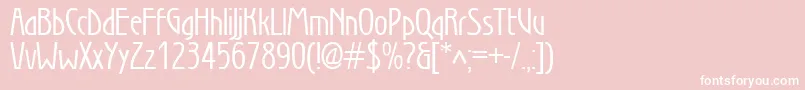 Sec Font – White Fonts on Pink Background