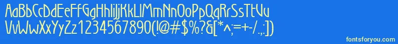 Sec Font – Yellow Fonts on Blue Background