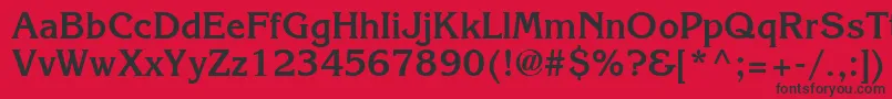 フォントAgkorneliaBold – 赤い背景に黒い文字