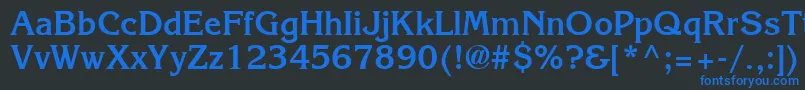 AgkorneliaBold Font – Blue Fonts on Black Background