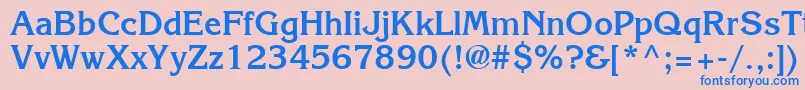 AgkorneliaBold Font – Blue Fonts on Pink Background