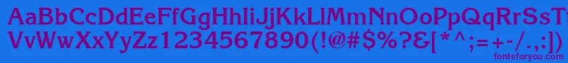 AgkorneliaBold Font – Purple Fonts on Blue Background