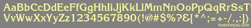 AgkorneliaBold Font – Yellow Fonts on Gray Background