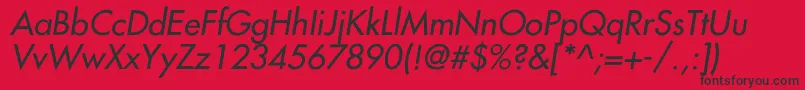 NarragansetteItalic Font – Black Fonts on Red Background