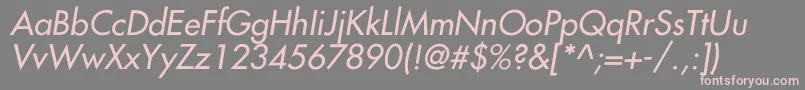 NarragansetteItalic Font – Pink Fonts on Gray Background