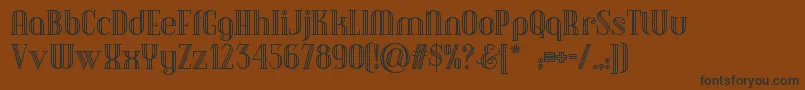 Debonairinlinenf Font – Black Fonts on Brown Background