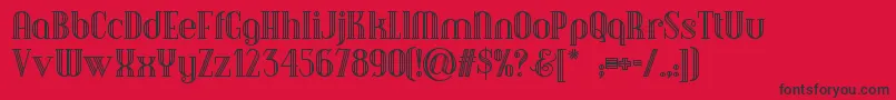 Debonairinlinenf Font – Black Fonts on Red Background