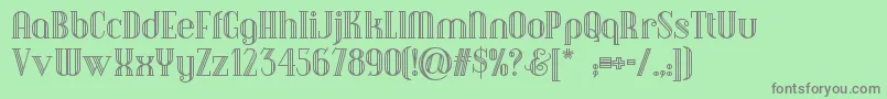 Debonairinlinenf Font – Gray Fonts on Green Background