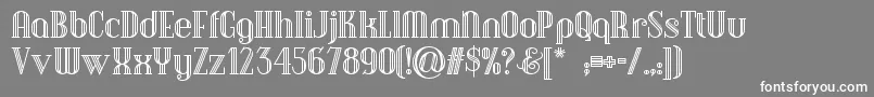Debonairinlinenf-Schriftart – Weiße Schriften auf grauem Hintergrund