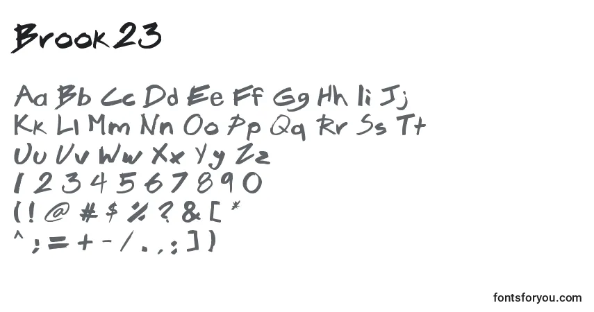 Schriftart Brook23 – Alphabet, Zahlen, spezielle Symbole
