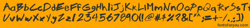 Brook23 Font – Black Fonts on Orange Background