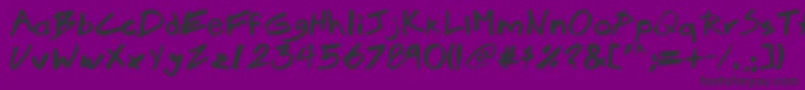 Brook23 Font – Black Fonts on Purple Background