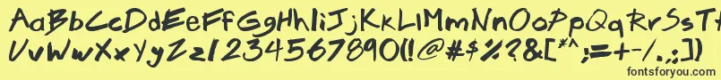 Brook23 Font – Black Fonts on Yellow Background