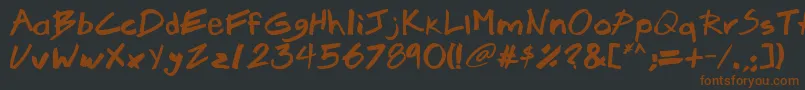 Шрифт Brook23 – коричневые шрифты на чёрном фоне