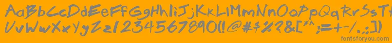 Brook23 Font – Gray Fonts on Orange Background