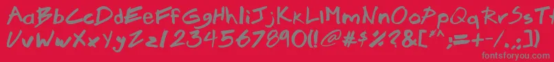 Fonte Brook23 – fontes cinzas em um fundo vermelho