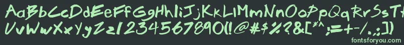 Brook23 Font – Green Fonts on Black Background