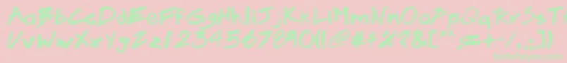 Шрифт Brook23 – зелёные шрифты на розовом фоне