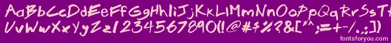 Шрифт Brook23 – розовые шрифты на фиолетовом фоне