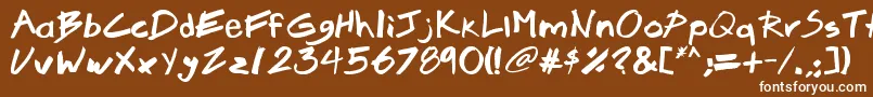 Brook23 Font – White Fonts on Brown Background