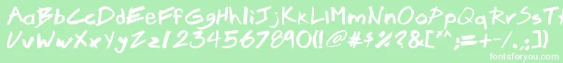 Brook23 Font – White Fonts on Green Background