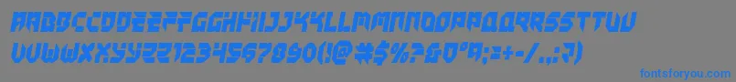 Tokyodriftercond-Schriftart – Blaue Schriften auf grauem Hintergrund