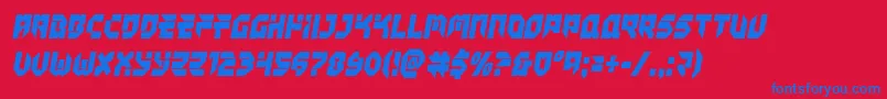 Tokyodriftercond Font – Blue Fonts on Red Background