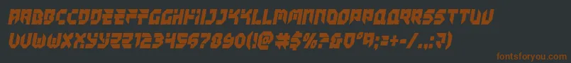 Tokyodriftercond Font – Brown Fonts on Black Background