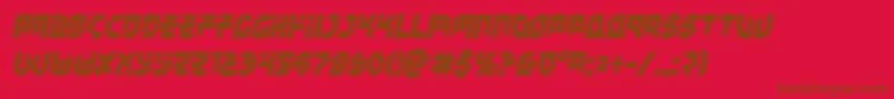 Tokyodriftercond Font – Brown Fonts on Red Background