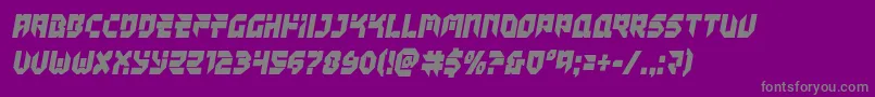 Tokyodriftercond-Schriftart – Graue Schriften auf violettem Hintergrund