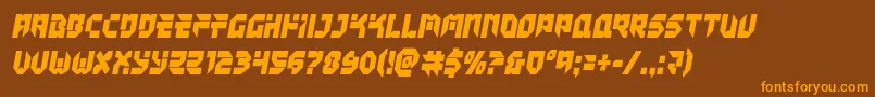 Tokyodriftercond Font – Orange Fonts on Brown Background