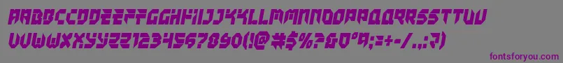 Police Tokyodriftercond – polices violettes sur fond gris