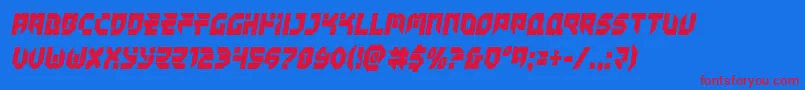 Tokyodriftercond Font – Red Fonts on Blue Background